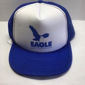 Vintage Eagle Wiring Devices Trucker Snapback Hat Secret Pocket NWT